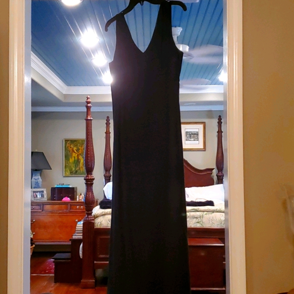 Banana Republic black linen maxi